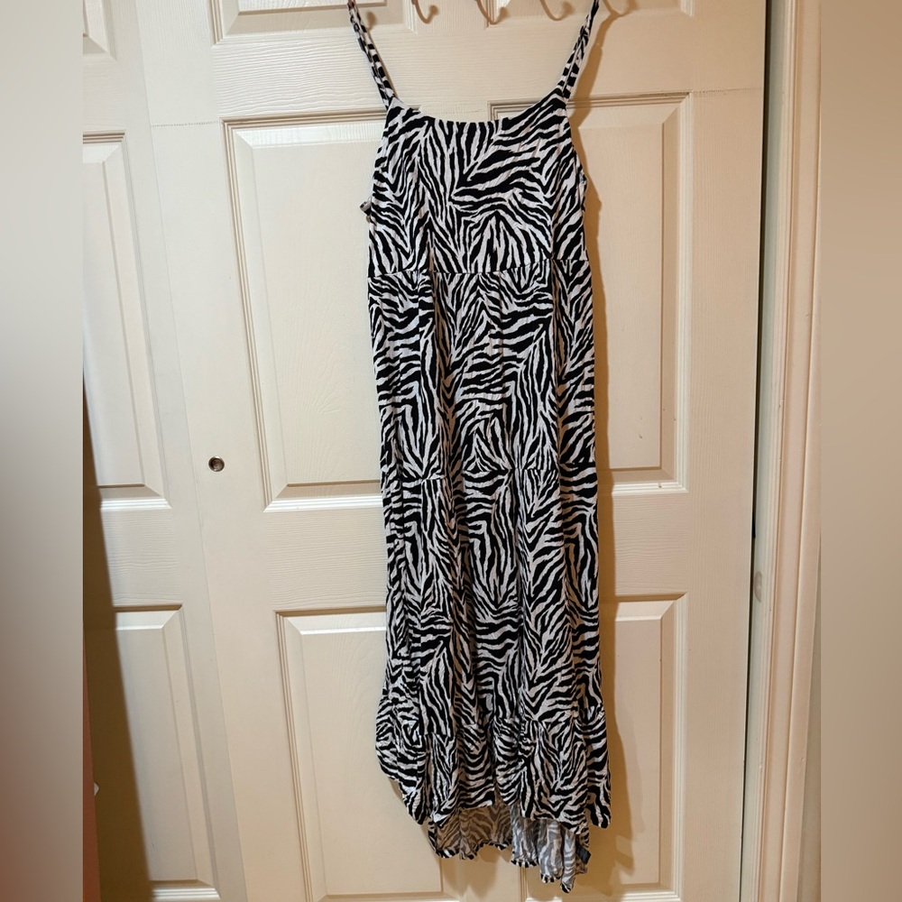 George Black and White Zebra Pattern Dress